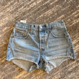 Levi's Light Blue Jean Shorts